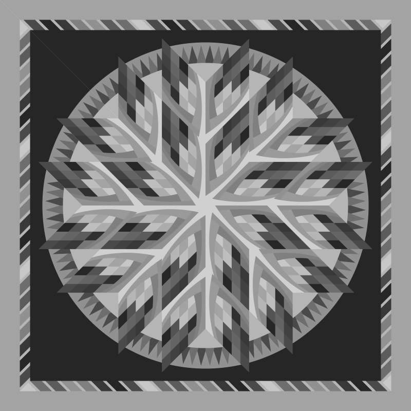 Zen Garden 80" x 80" Blank Template