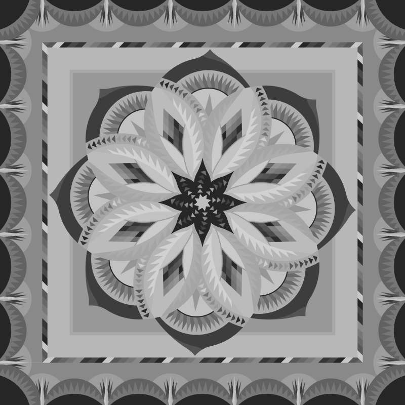 Vintage Rose Queen Blank Template