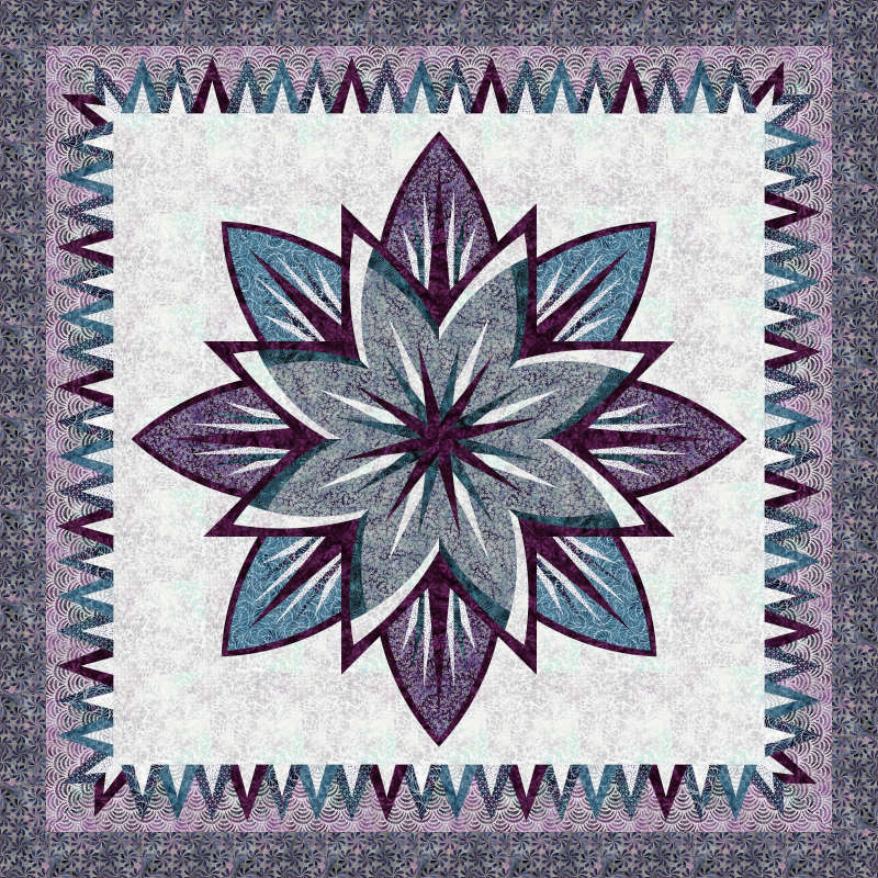 Sea Holly in Island Batik Steam Engine