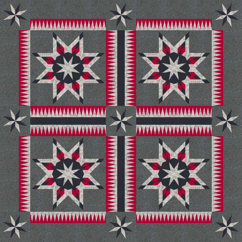 Red/gray/black belle