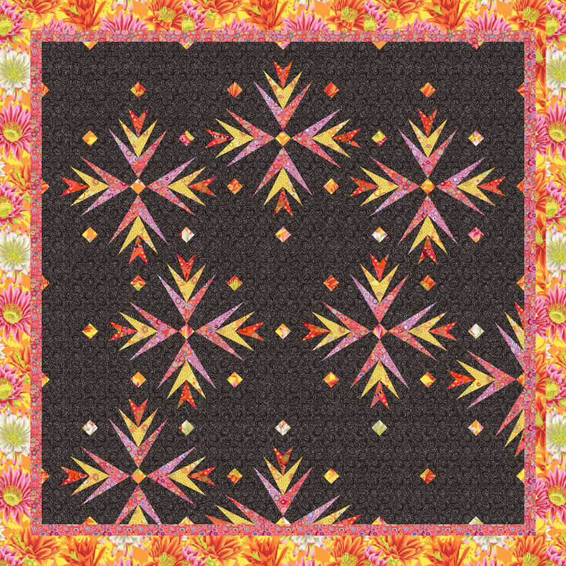 Kaffe Fassett Version of Cactus In Blooms