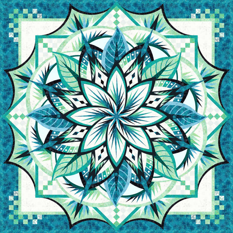 Jungle Magnolia Queen in Tonga Batiks Gulf Coast by Judy and Judel Niemeyer