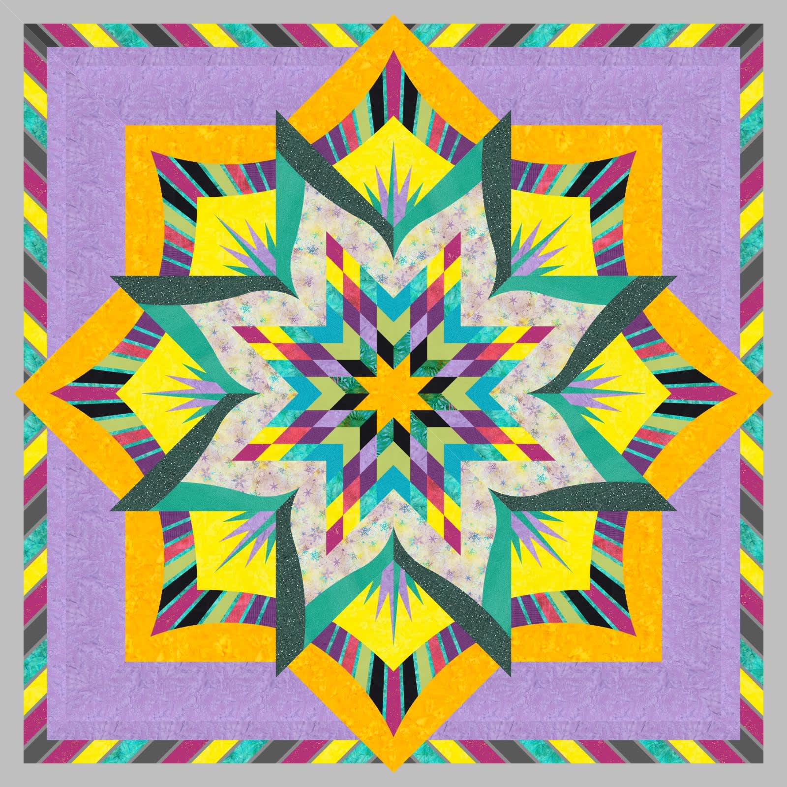 meadow star mixer wall quilt 1 Meadow Star Mixer Wall Quilt Quiltster