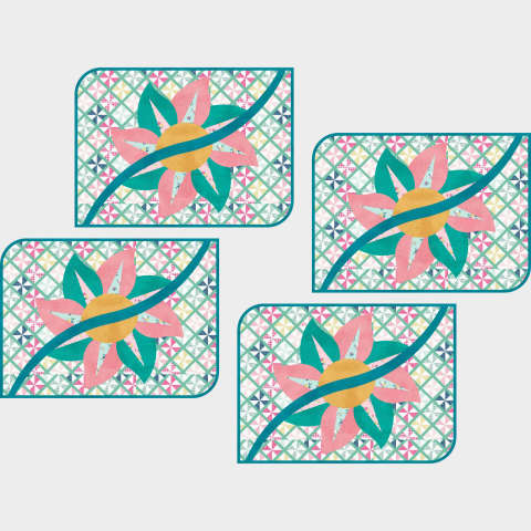 Dahlia Placemats Springtime Table Decor