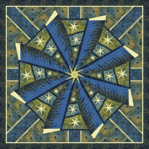 Weathered Windmill in Island Batik Citrus Sun