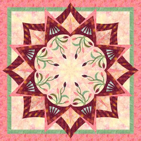 Rain Forest Blossom TT Tonga Mini Cactus & Garnet flipped