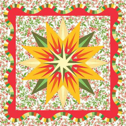 Vintage Compass floral