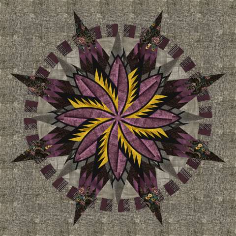 Macaw Wall -- Purples and golds