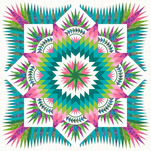 Prairie Star - Pink/Green Colorway