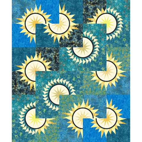 Autumn Wildwoods Blue and Yellow