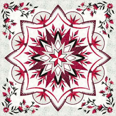Royal Iris Red and white