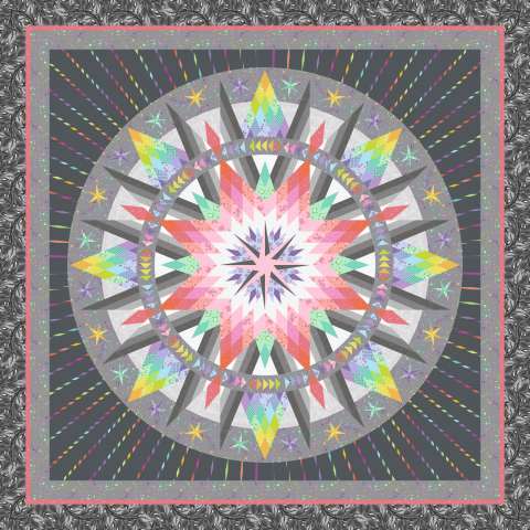 Caribbean Starfish w Tula Pink Colorworks by Jennifer Gardner