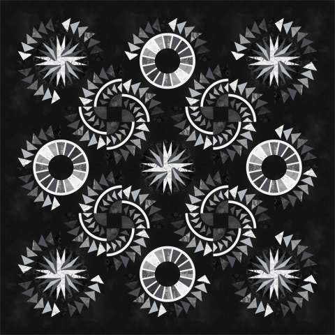 Riptides Black with White