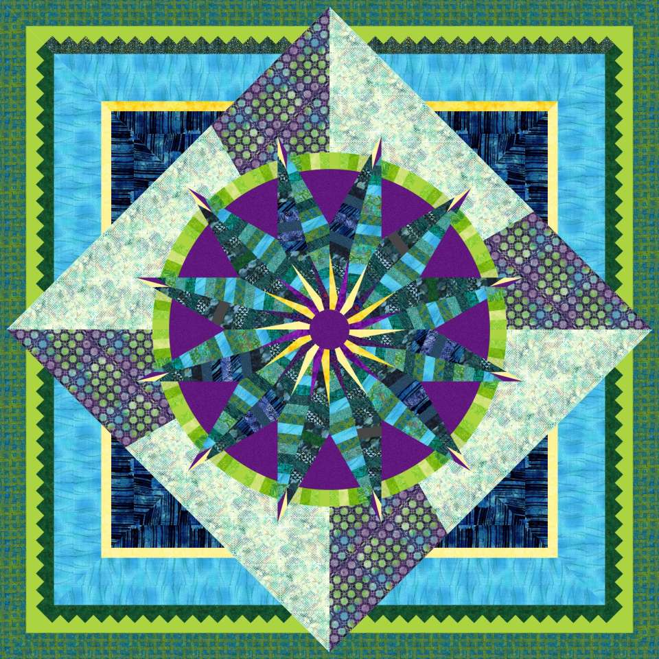 Sundial Queen Sundial with Queen Expansion Quiltster