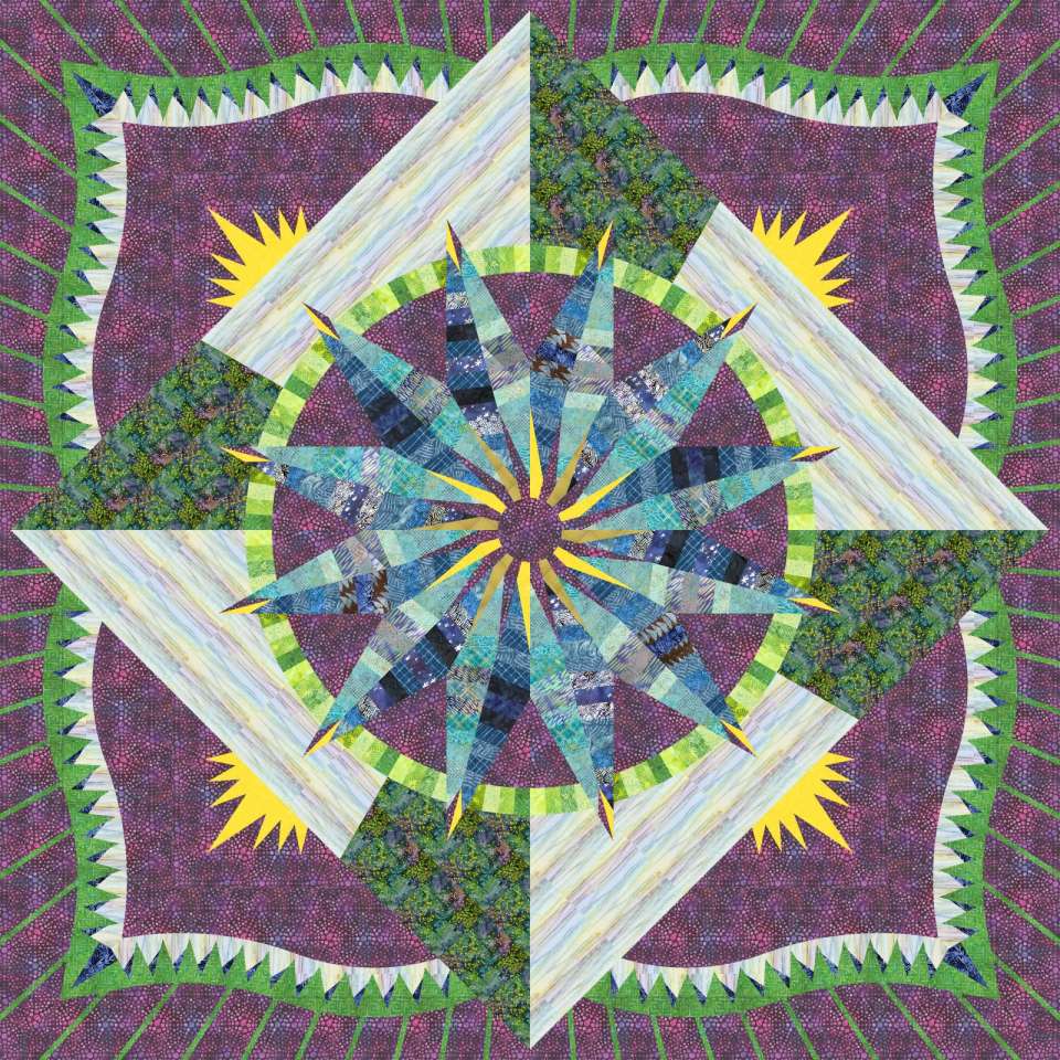 Sundial Alternate Queen Addition Sundial with Queen Expansion Quiltster