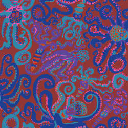 Free Spirit - Kaffe Fassett Collective August 2020 - PWBM074.RED Octopus