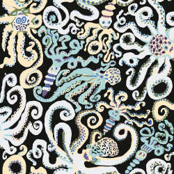 Free Spirit - Kaffe Fassett Collective August 2020 - PWBM074.BLACK Octopus