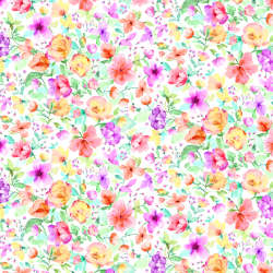 Timeless Treasures - Spring Song - FLEUR-CD8614 WHITE