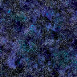 Hoffman California Fabrics - Springtime Romance - T4883-537-Blacklight