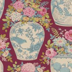 Tilda Fabrics - Chic Escape - 100459 Flowervase Maroon.png