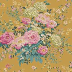 Tilda Fabrics - Chic Escape - 100454 Wildgarden Mustard.png
