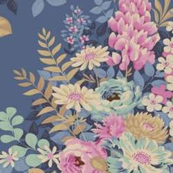 Tilda Fabrics - Chic Escape - 100449 Whimsy Flower Blue