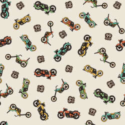 Riley Blake Designs - Route 66 - C15011-CREAM