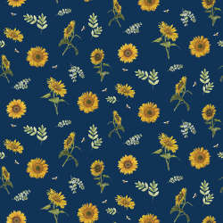 Riley Blake Designs - Honey Bees and Flowers Please - C15133-NAVY