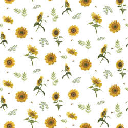 Riley Blake Designs - Honey Bees and Flowers Please - C15133-WHITE