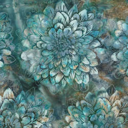 Hoffman California Fabrics - Driftwood Dance - W2576-402-Sea-Glass