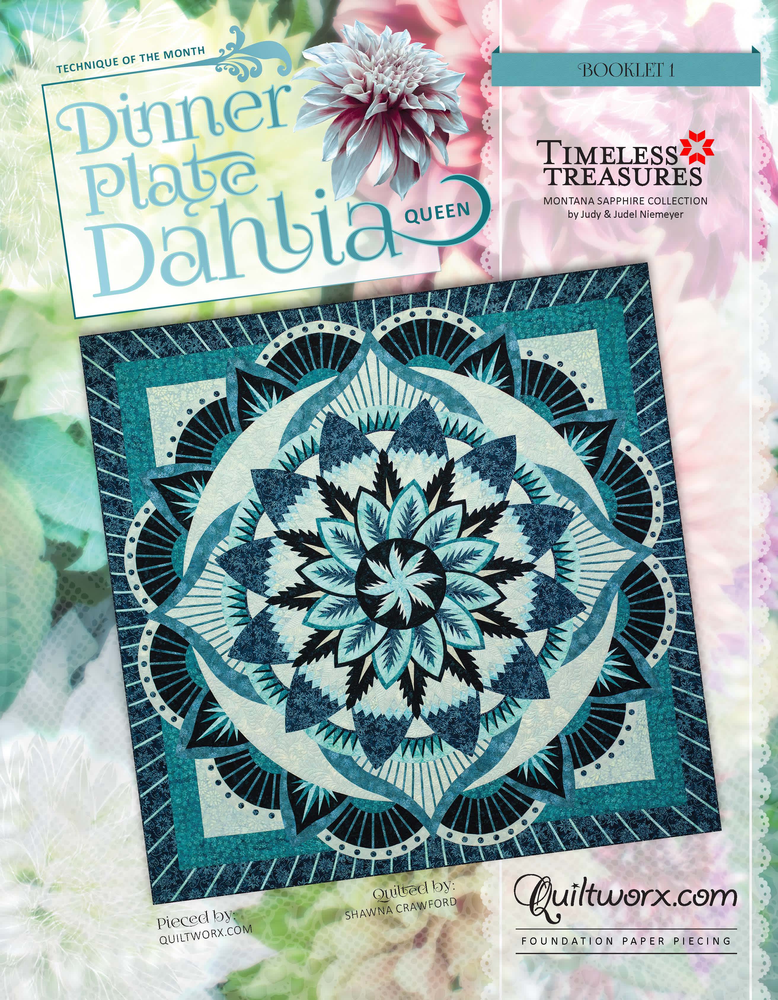 Dinner Plate Dahlia Queen Quilt Patterns Marketplace Quiltster