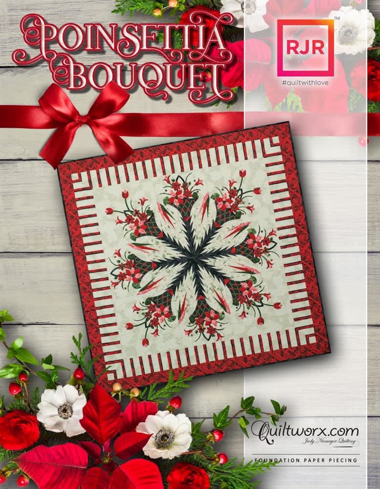 Poinsettia Bouquet with Queen Border