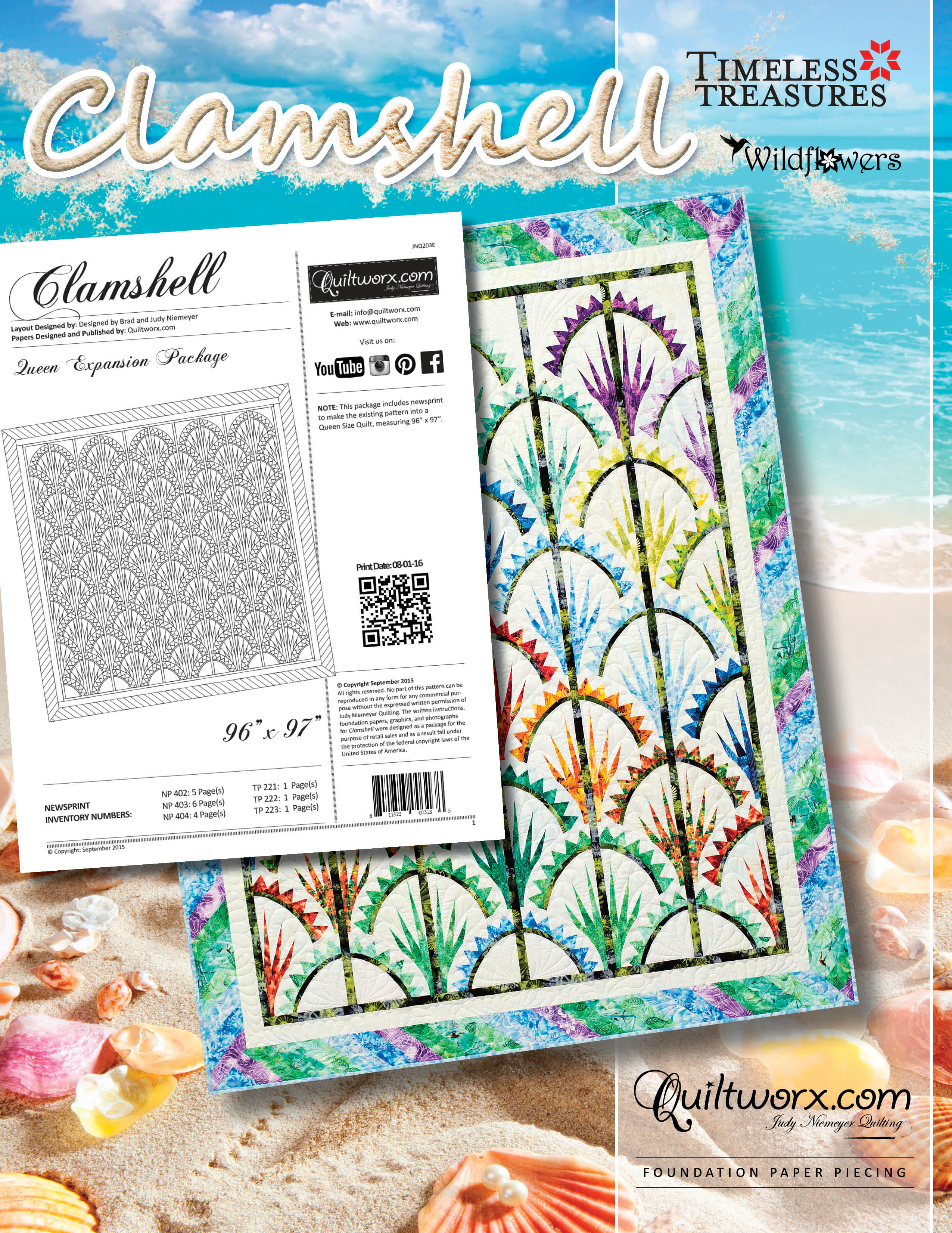 Snowfall Mixer Quilt Pattern by Quiltworx