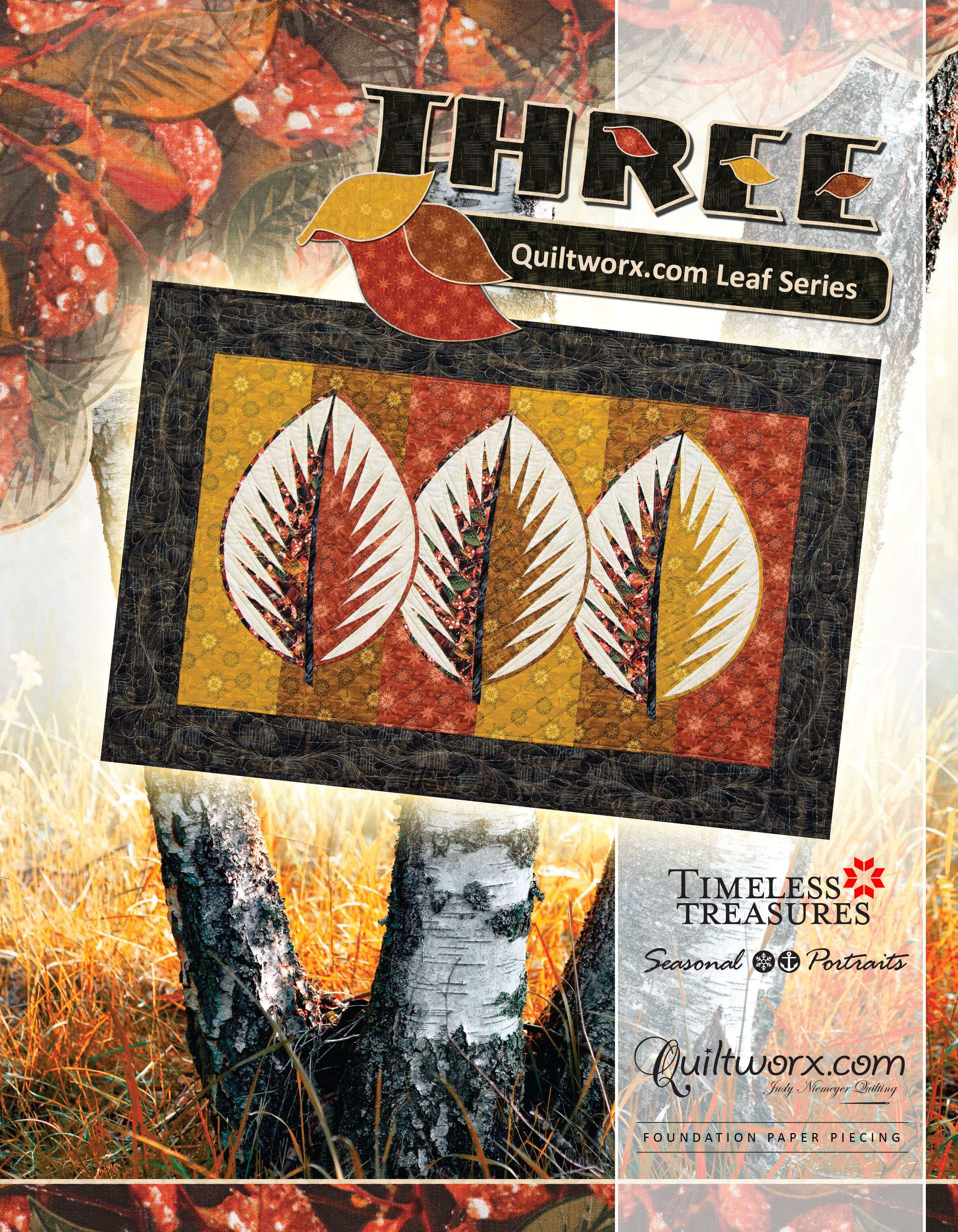 Three Quiltworx Leaf Series