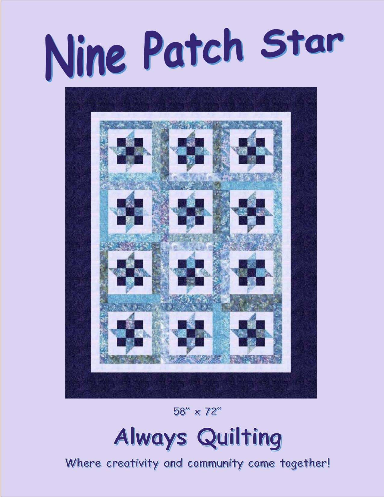 Nine Patch Star Quilt Patterns Marketplace Quiltster