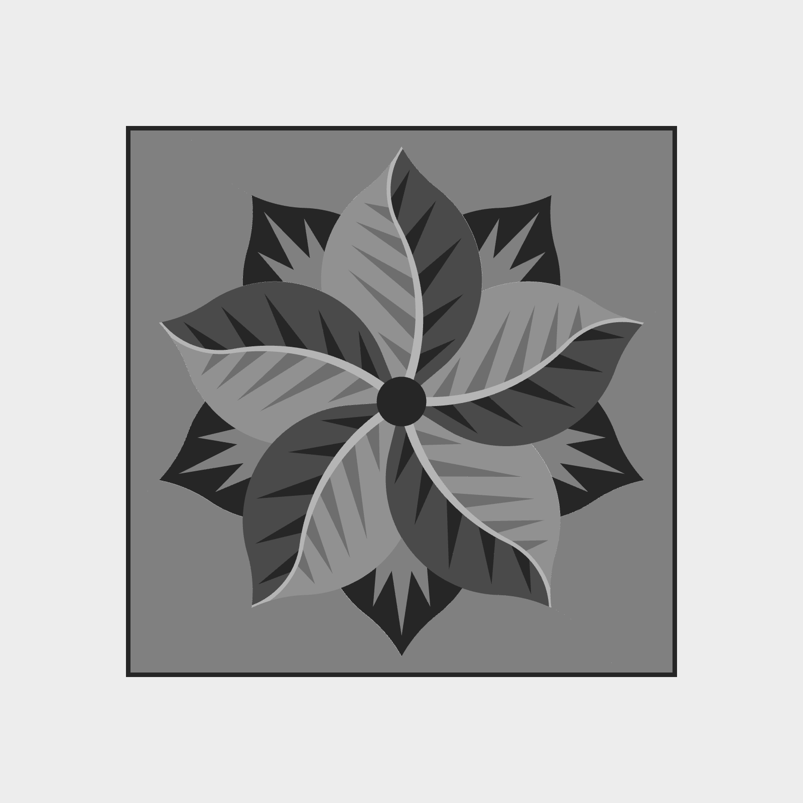 Poinsettia Square Blank Template