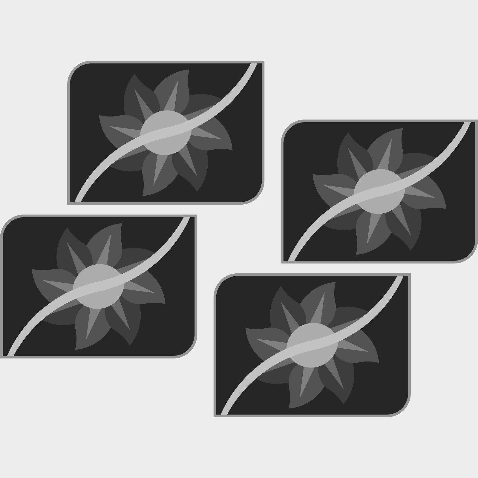 Dahlia Placemat Blank Template