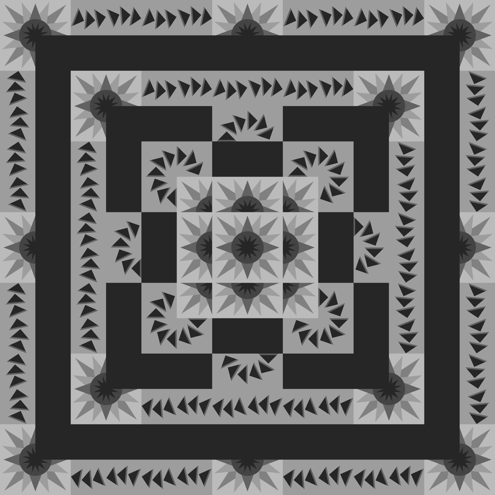 Mediterranean Garden Blank Template