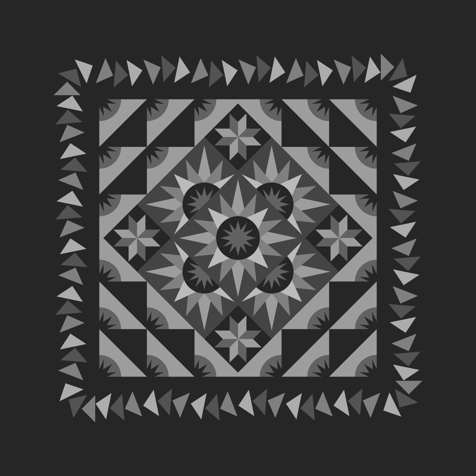 Fairytale Courtyard Blank Template 60 in x 60 in