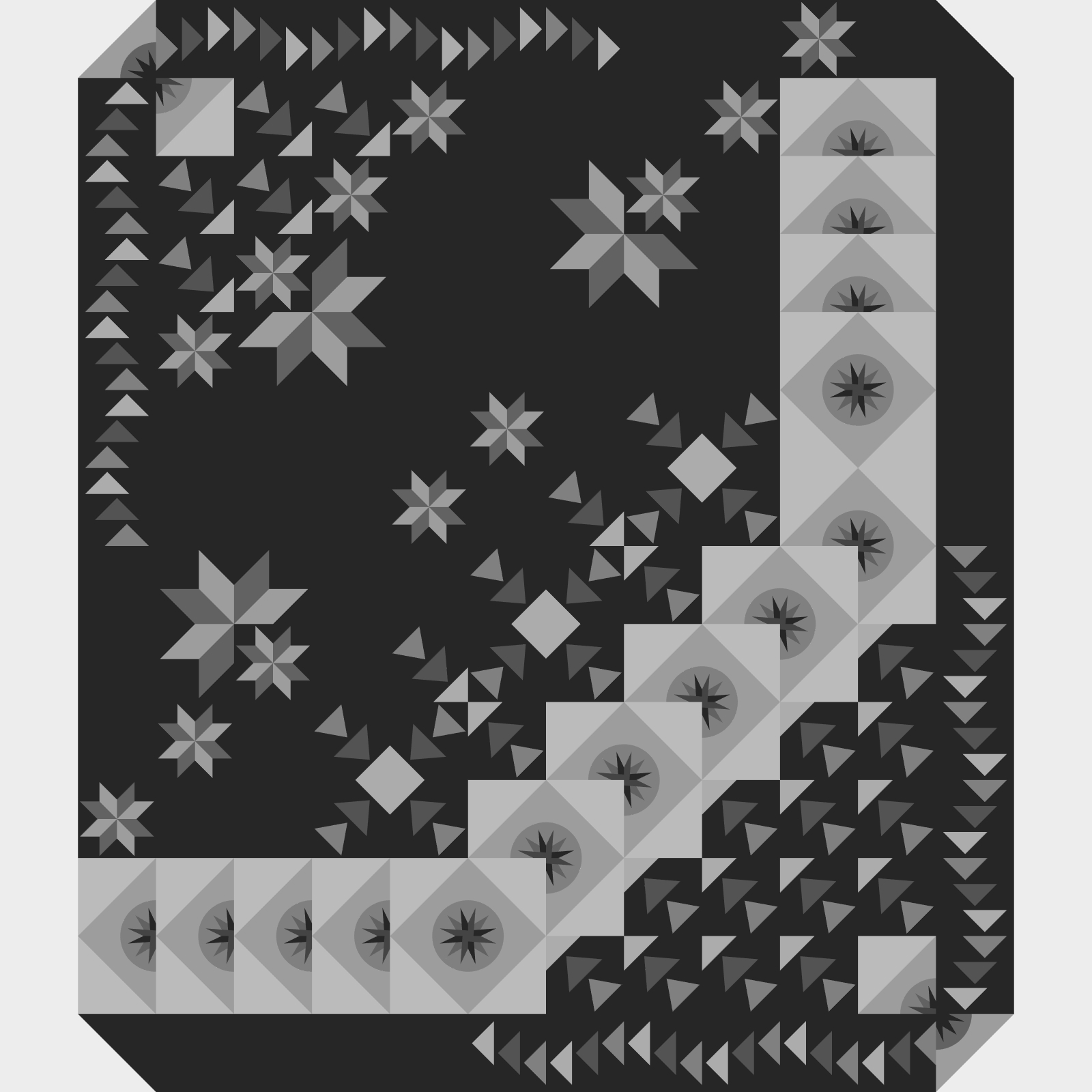 Montanas Native Splendor Blank Layout 72 in x 84 in