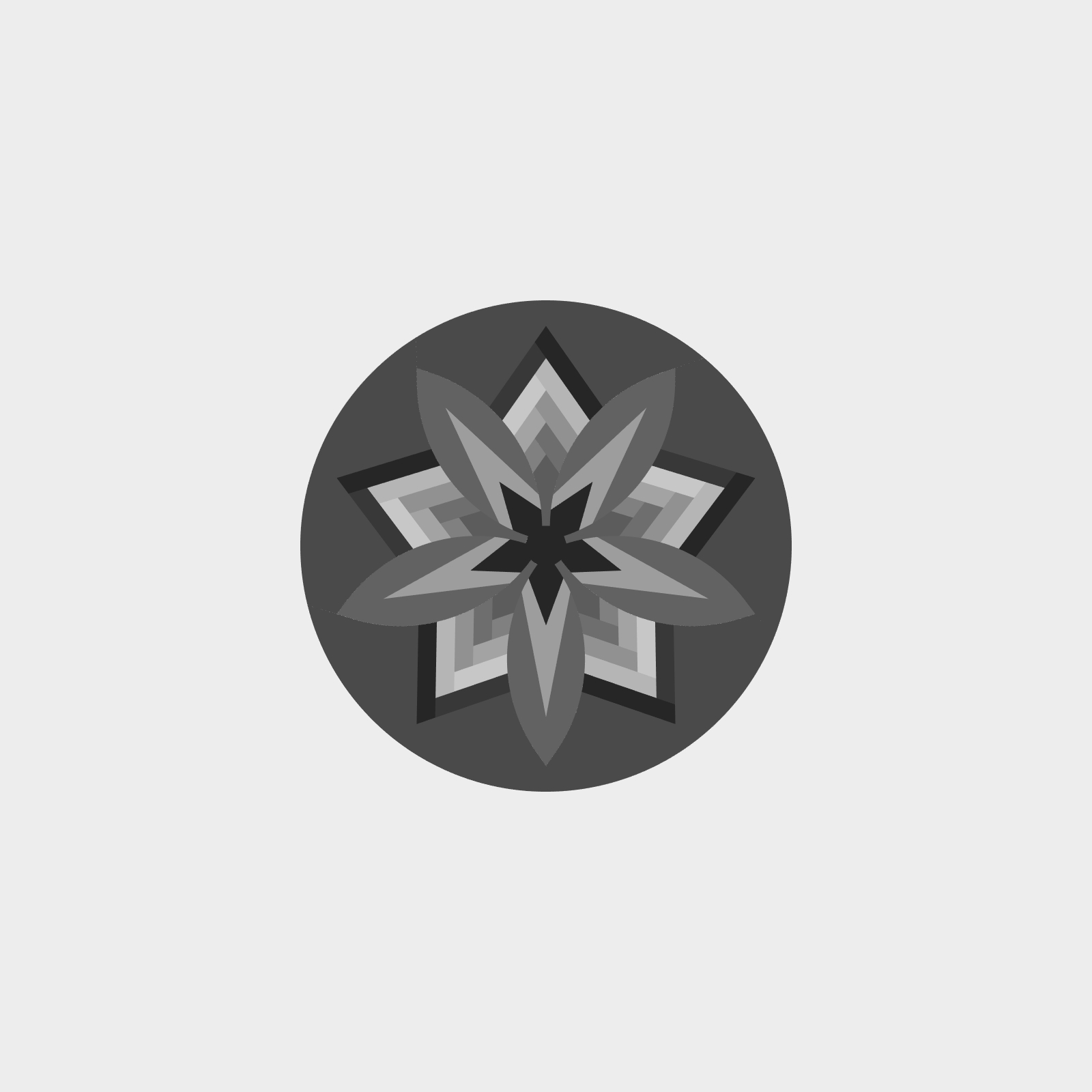 One Rustic Mountain Snowflake American Patchwork and Quilting Papers 20 in diameter Blank Template