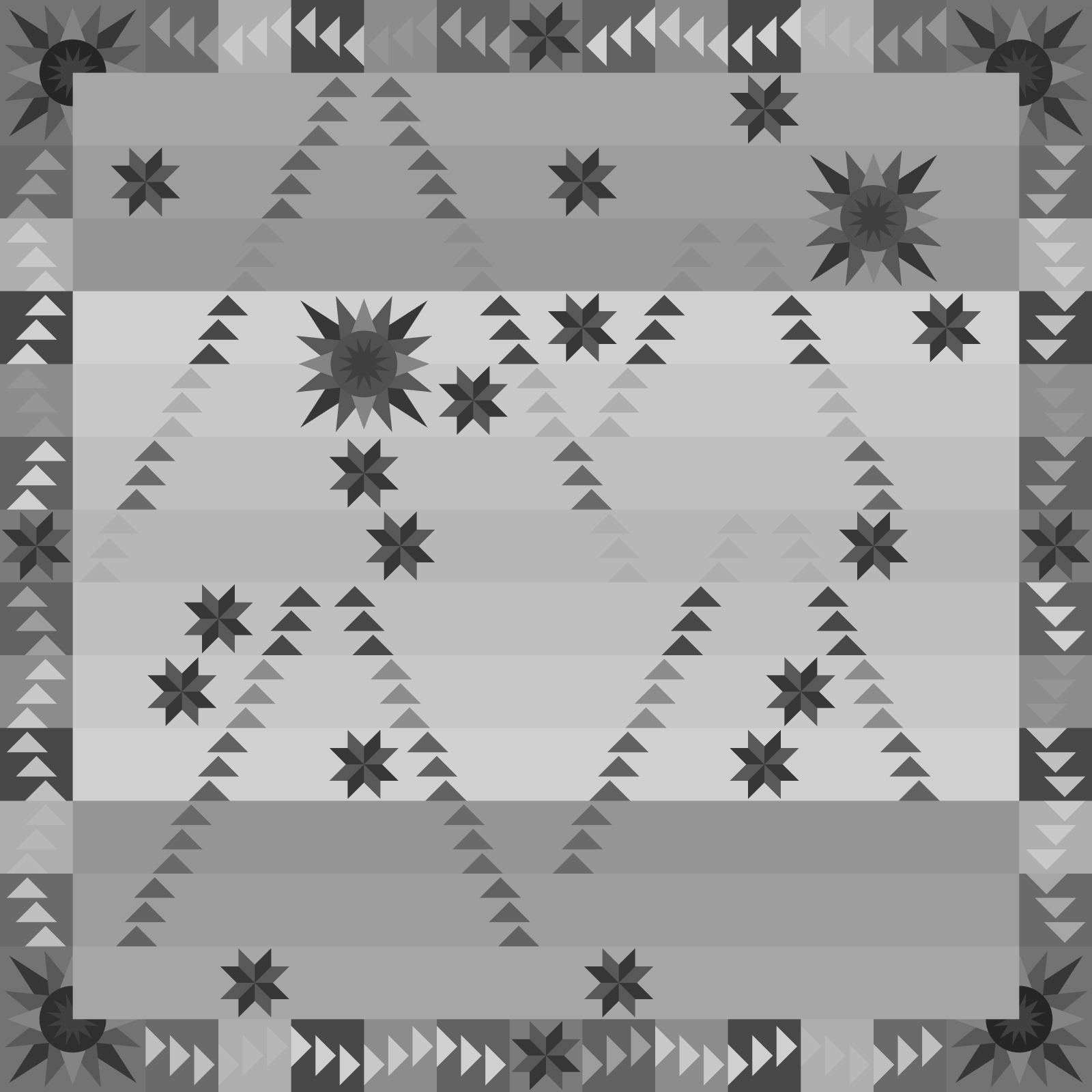 Geese Migrations 90 in x 90 in Blank Template