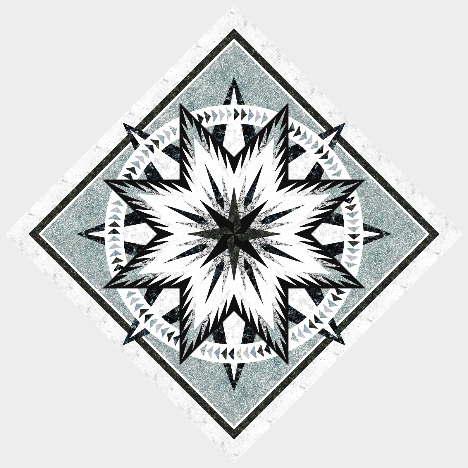 Uncharted Waters with Hoffman Batiks and Original Quilt Loaded