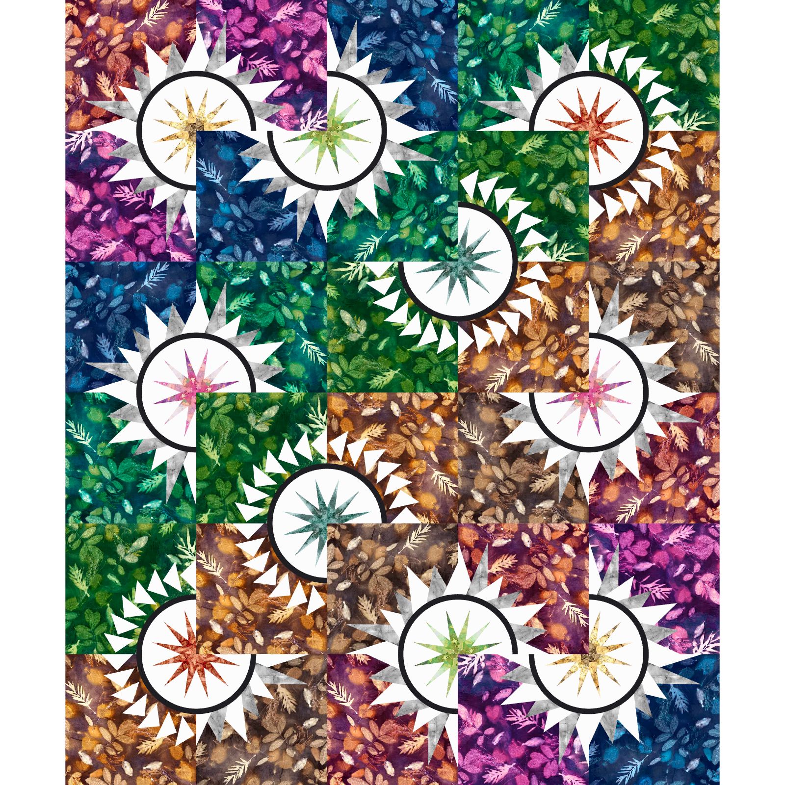 Autumn Wildwoods Cover Quilt • 60x72 Sale: $111.30 ($159.00) Fabric Only Sale: $163.80 ($234.00) Kit with Pattern 