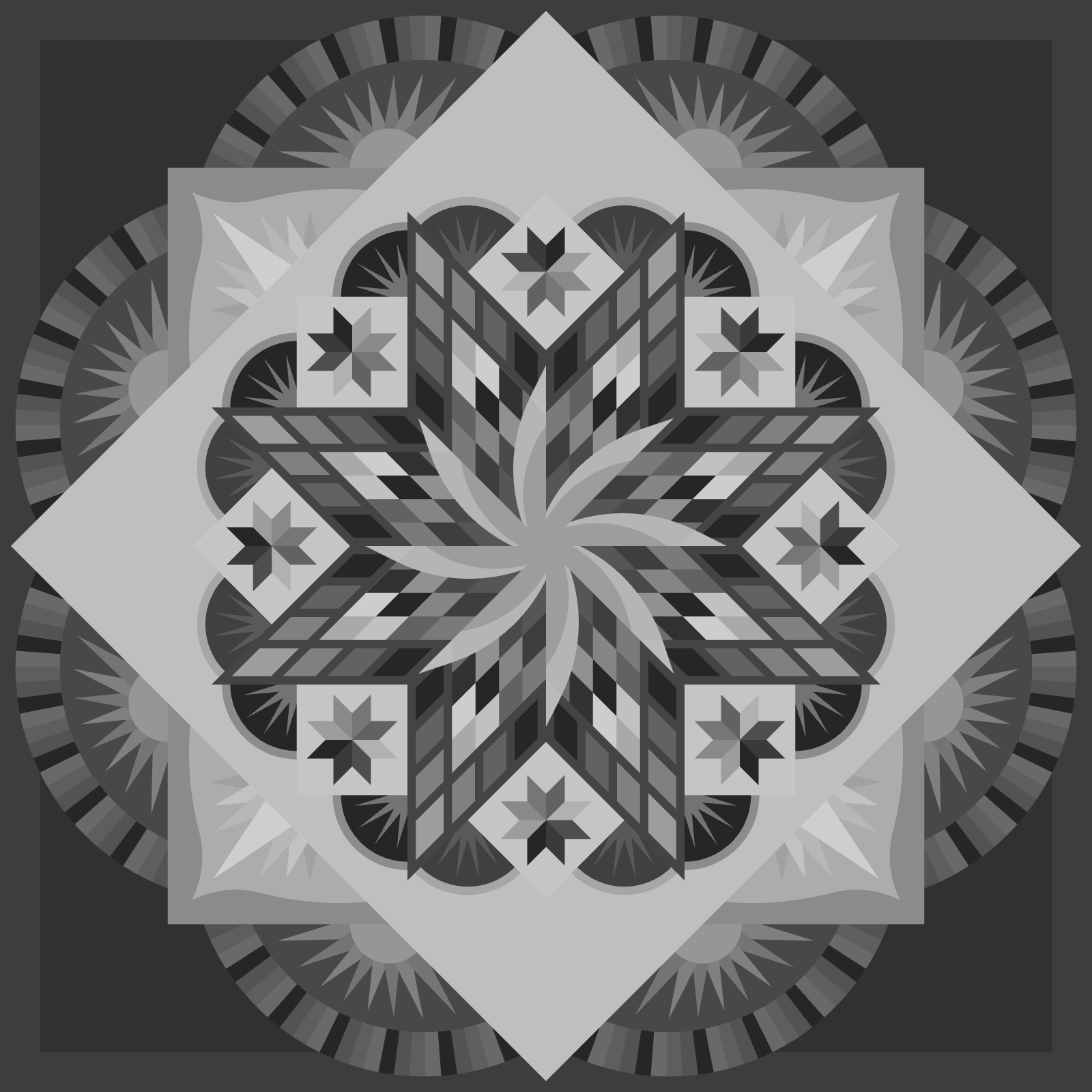 Andromeda Queen with Desert Sunset Queen Border