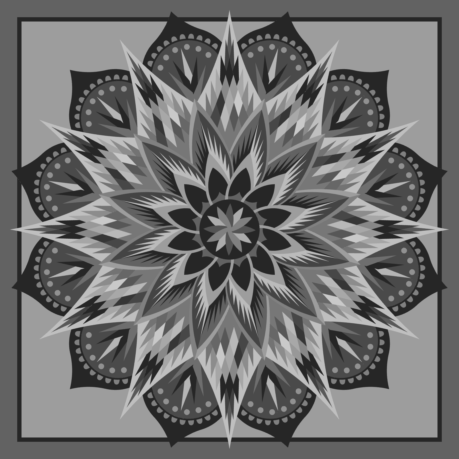 Carnival Flower Wall Blank Template