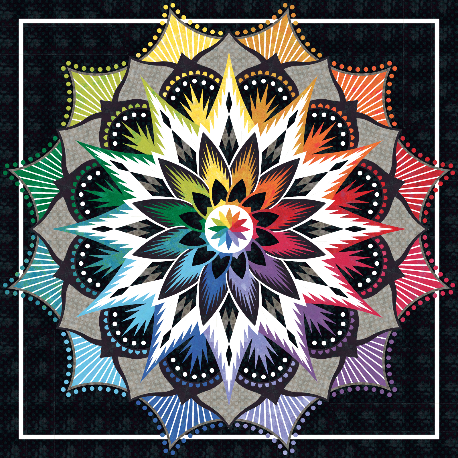 Carnival Flower Queen Moda Grunge Rainbow