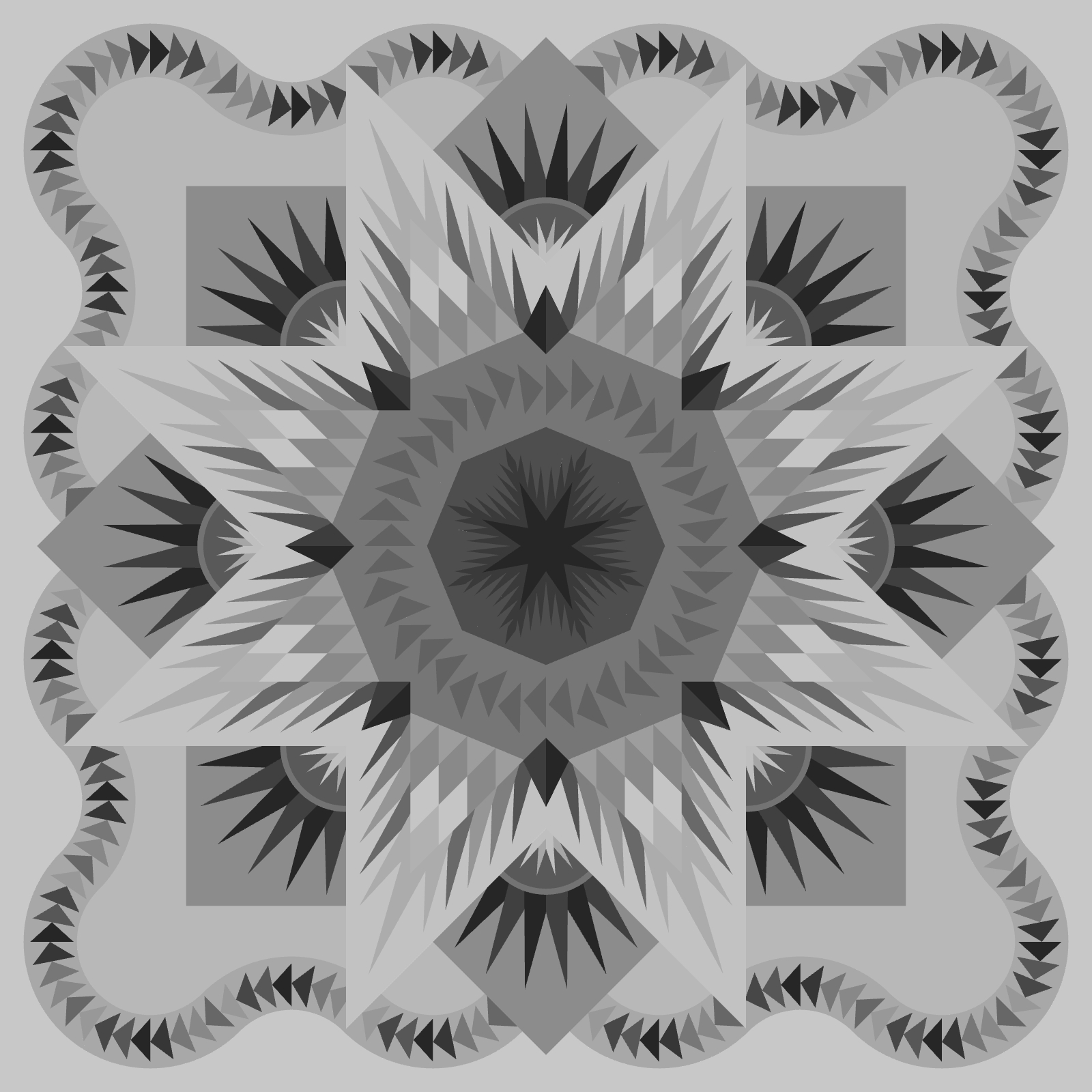 Arctic Star Wall Blank Template