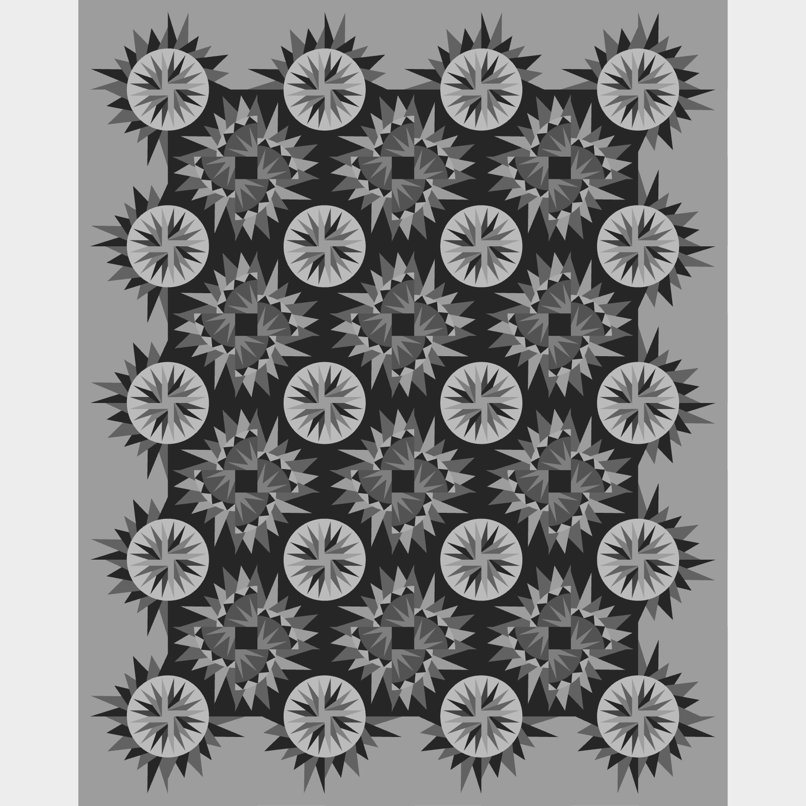 4th of July Queen Expansion Blank Template 87 in x 108 in