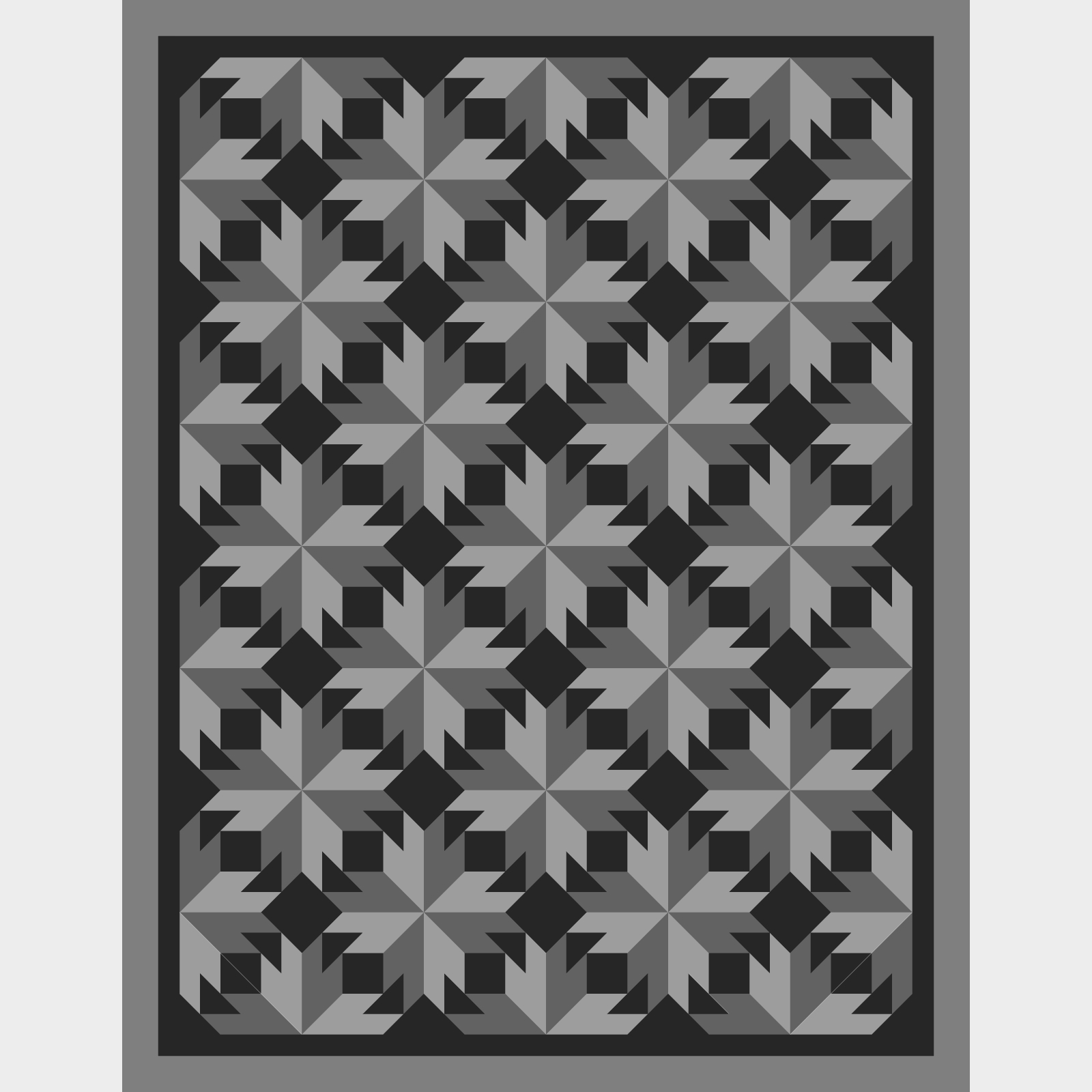 Maple Leaf Flurries 59 in x 76 in Blank Layout